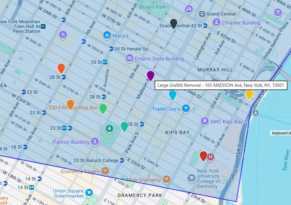 Mapped operational incidents and activity example